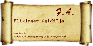 Flikinger Aglája névjegykártya