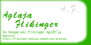aglaja flikinger business card